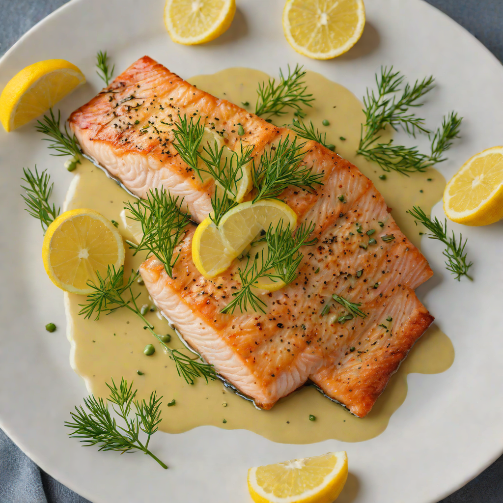 Northern-Style Pan-Seared Arctic Char with Lemon-Dill Sauce
