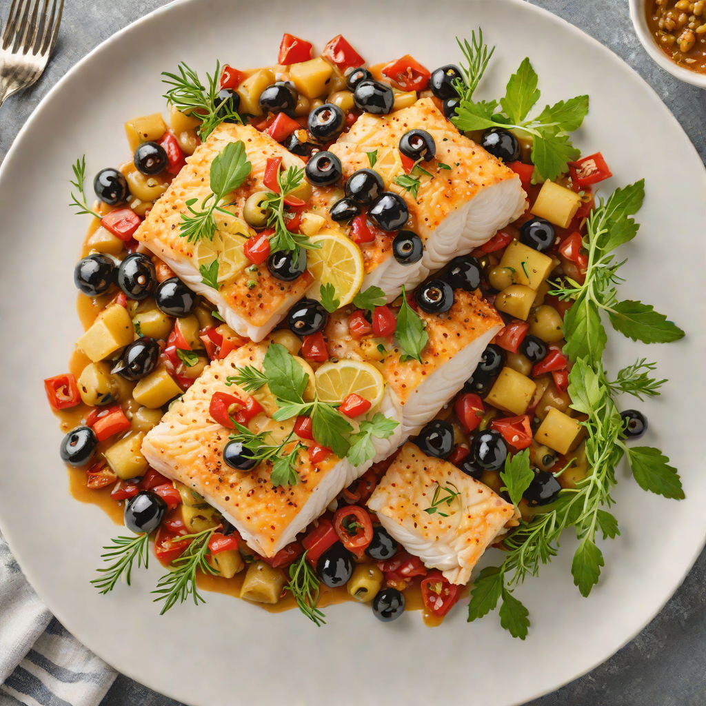Sheet Pan Spanish-Style Baked Cod with Paprika and Olives