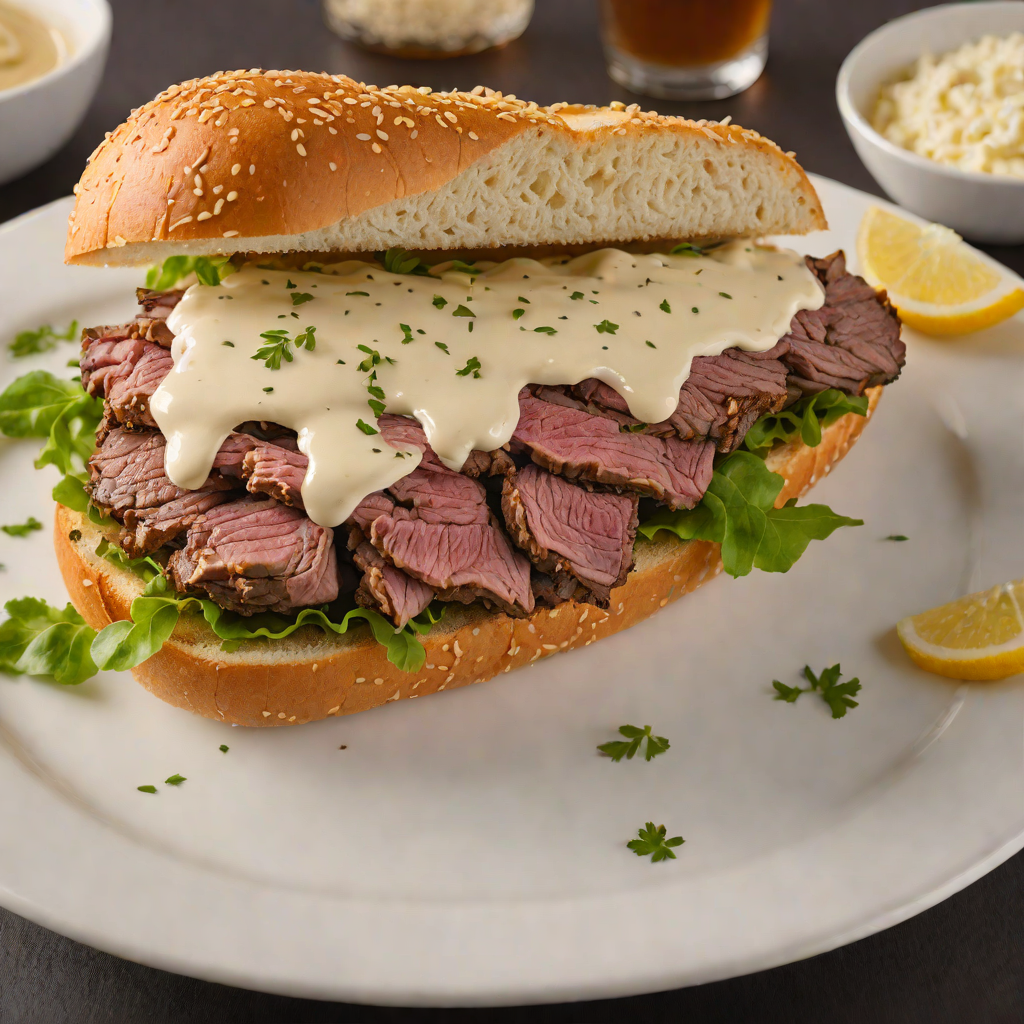 Charbroiled Prime Rib Sandwich with Horseradish Aioli