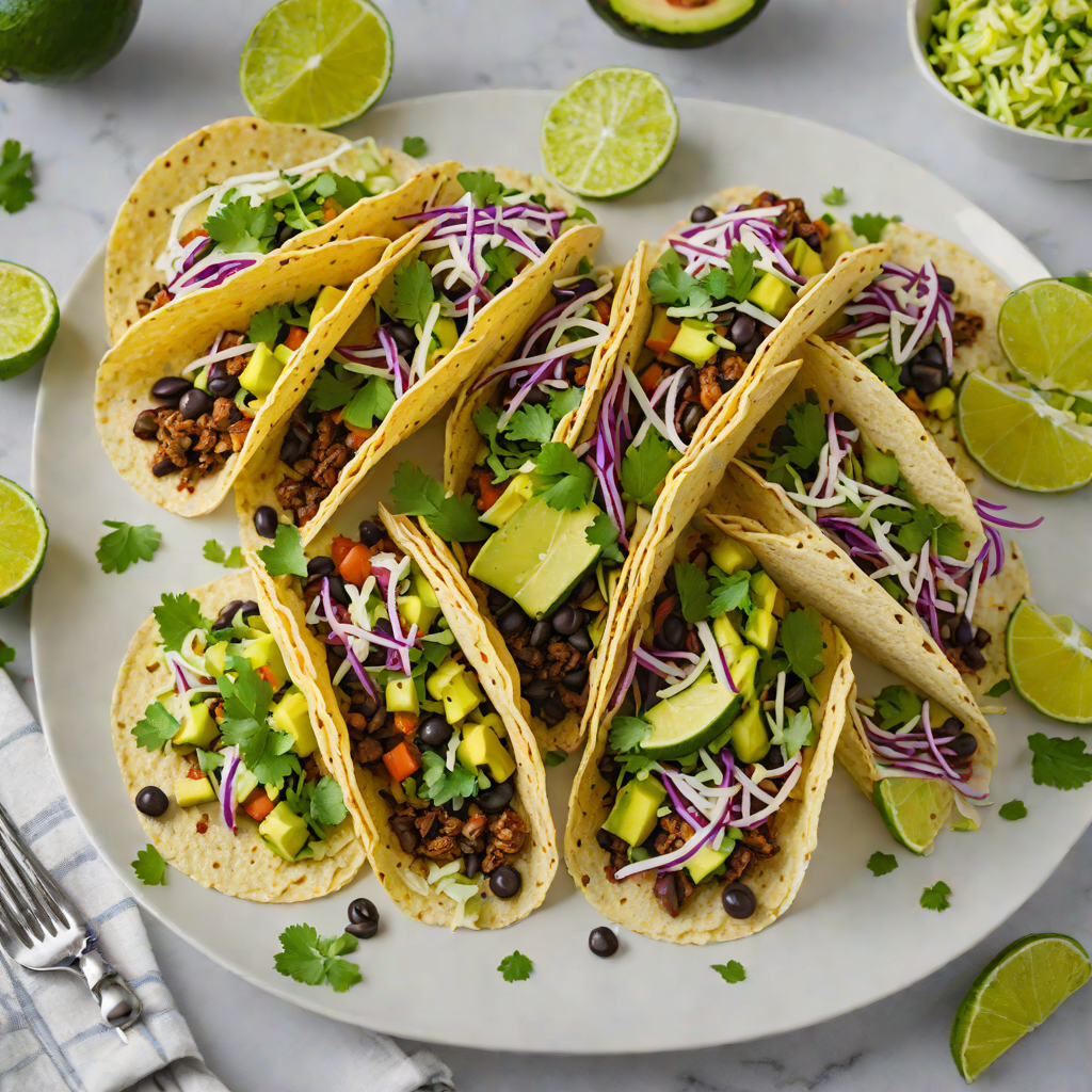 Citrus-Infused Avocado and Black Bean Tacos with Cilantro Lime Slaw