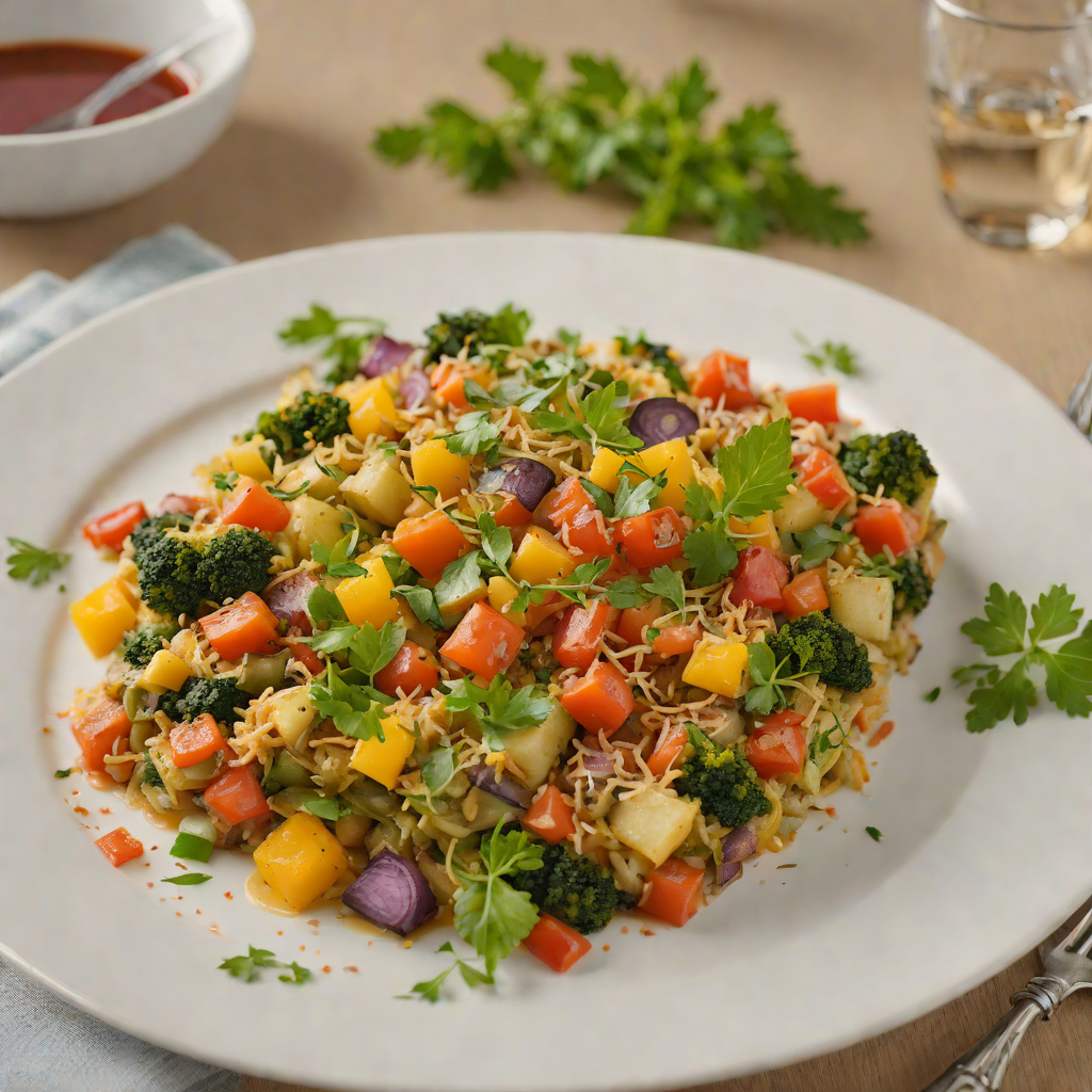 Offline Wikipedia-Inspired Layered Vegetable Casserole