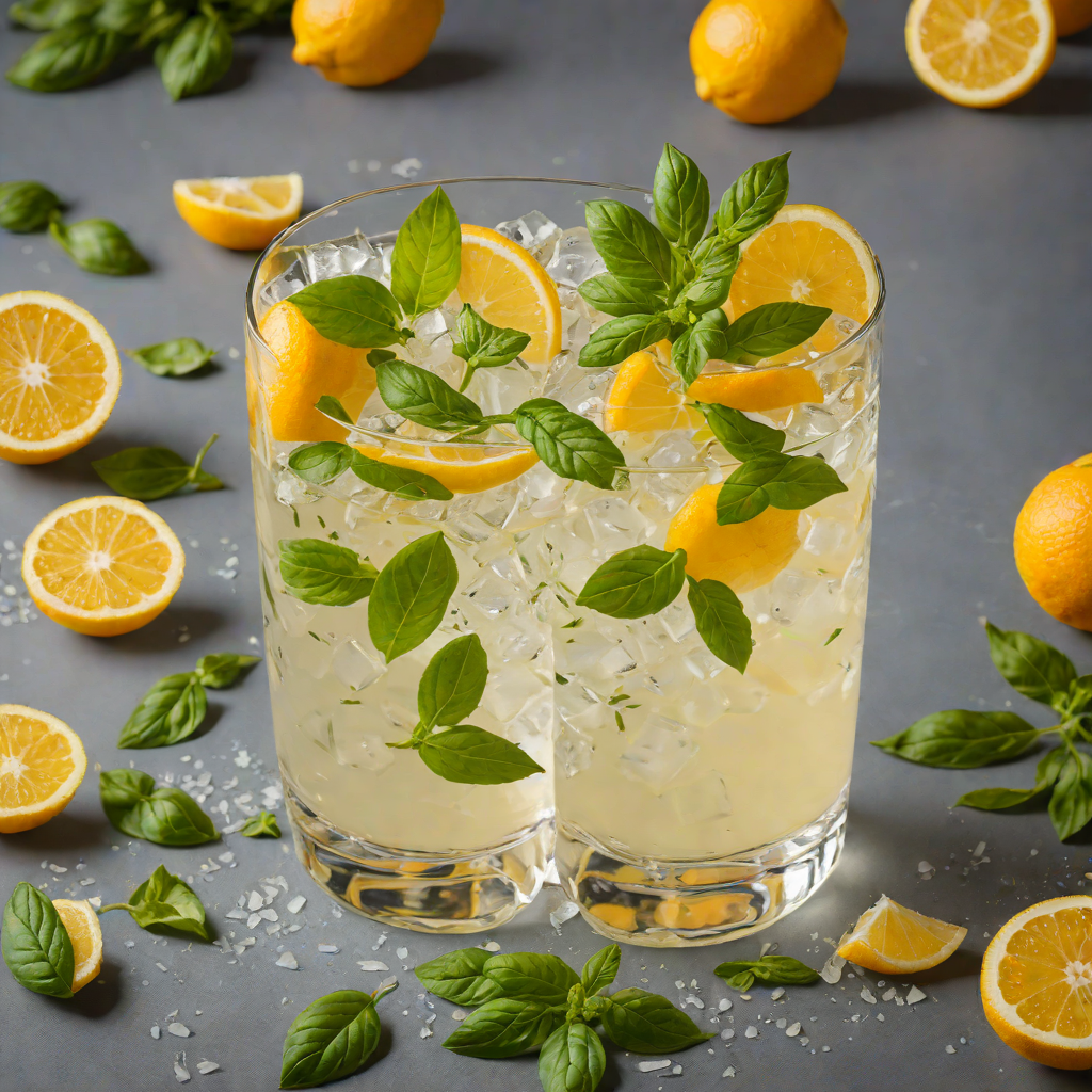 Citrus and Herb-Infused Gin Fizz with Fresh Basil