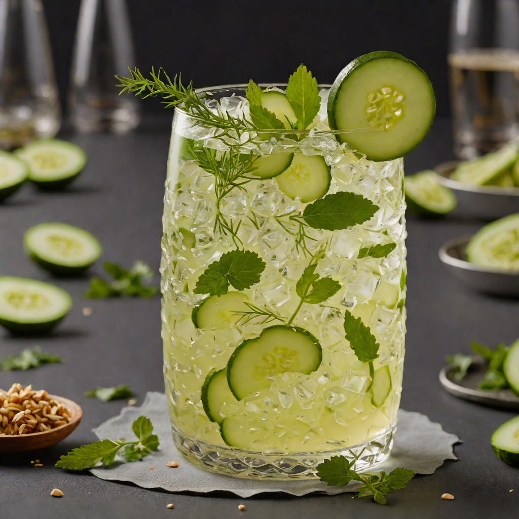 Herb-Muddled Gin Fizz with Cucumber