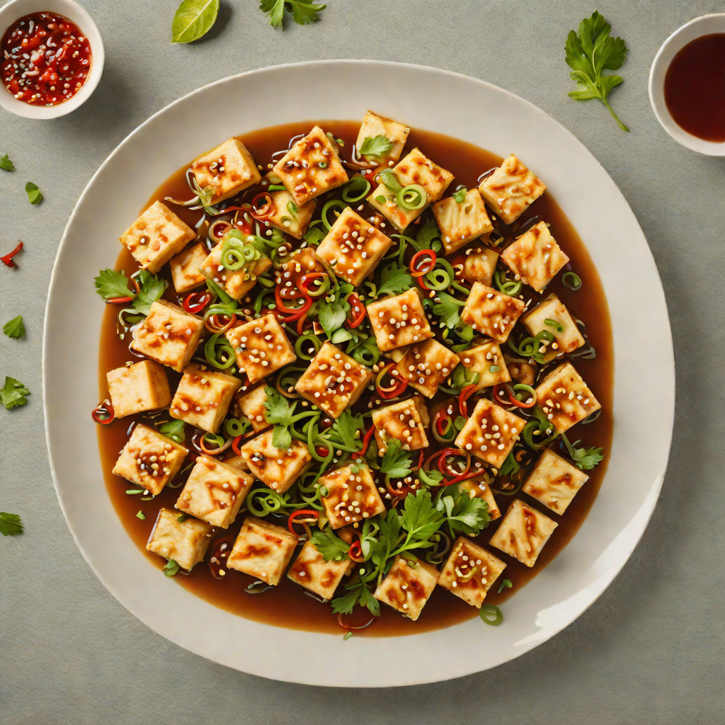 Stir-Fried Tofu with Spicy Ginger and Scallion Sauce