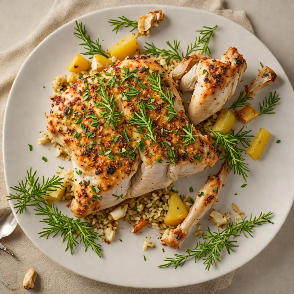 Baked Herb-Crusted Chicken with Garlic and Thyme