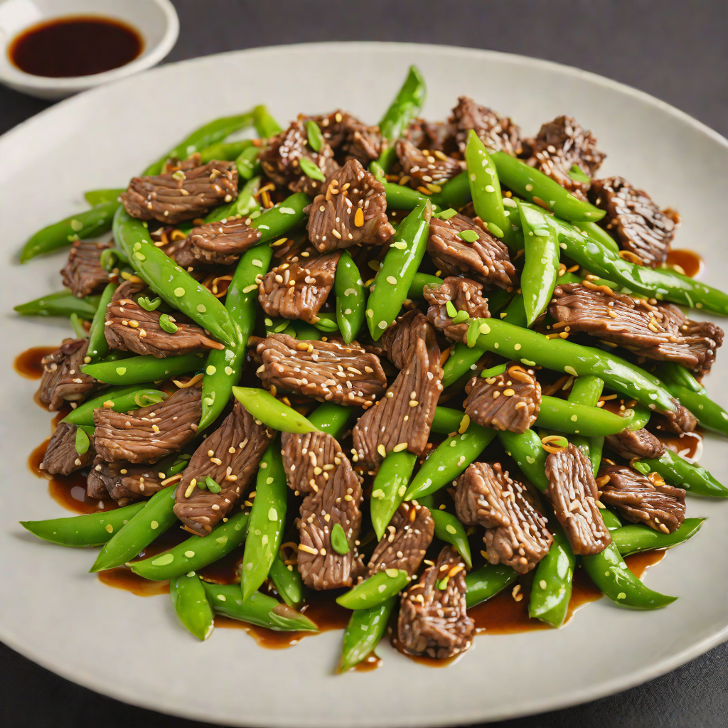 Wok-Tossed Cantonese Beef and Snow Peas with Oyster Sauce