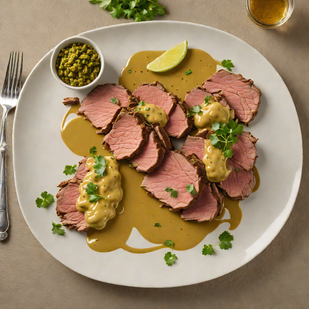 Spiced Bolivian Roast Beef with Aji Verde Sauce