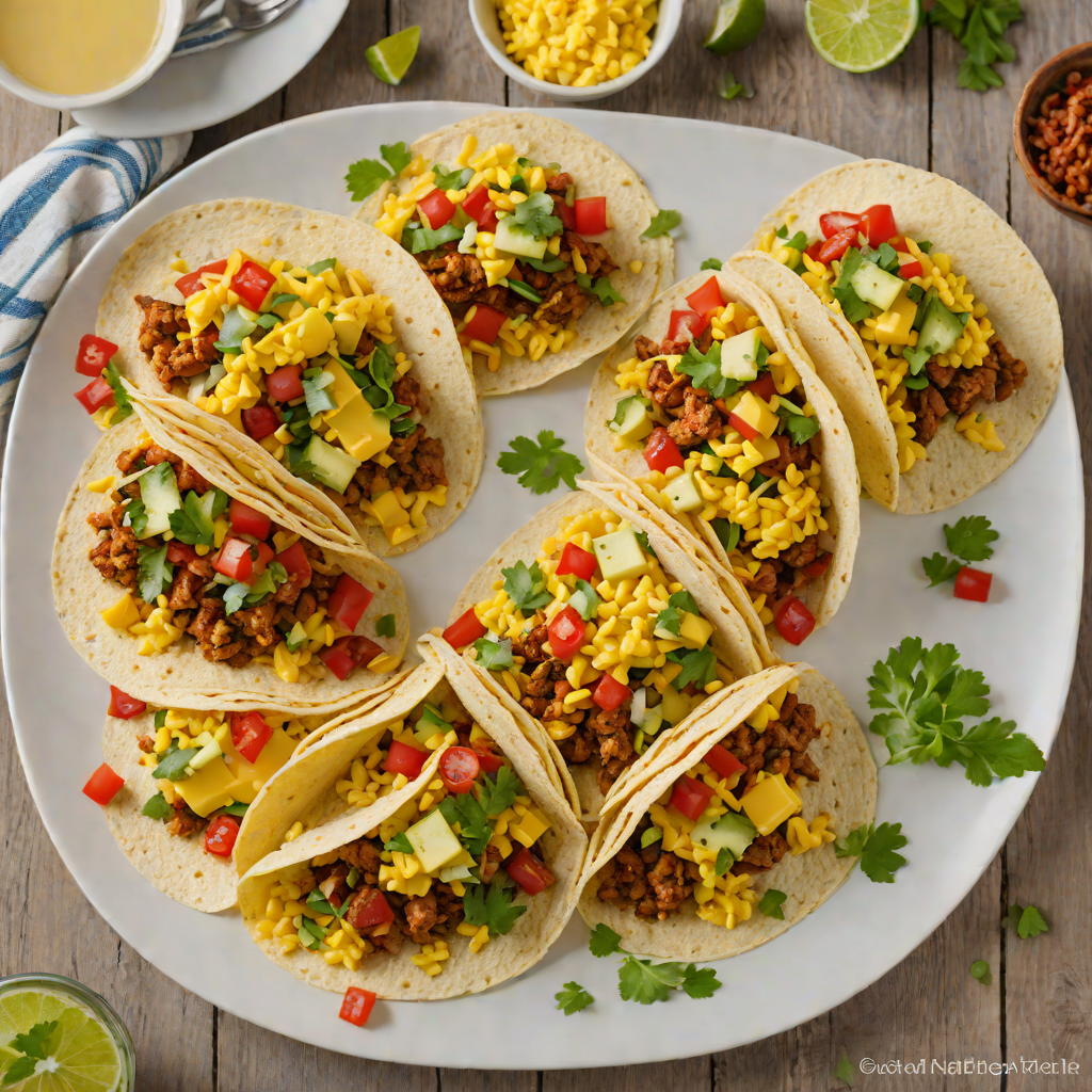 Tex-Mex Breakfast Tacos with Scrambled Eggs and Chorizo