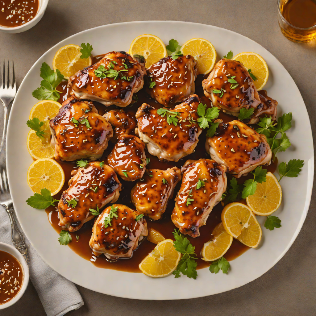 Citrus-Honey Bourbon Glazed Chicken Thighs