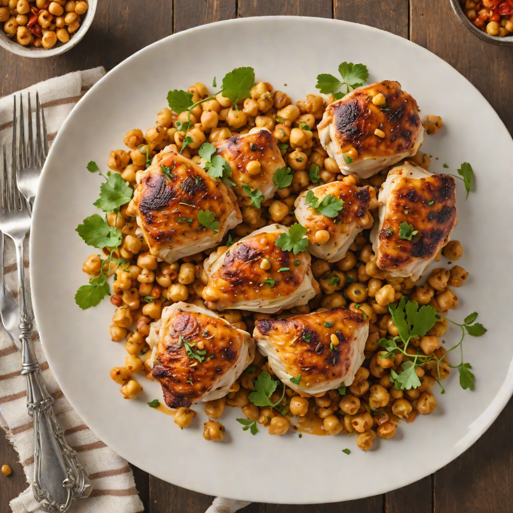 Pan-Roasted Chicken Thighs with Smoked Paprika and Chickpeas