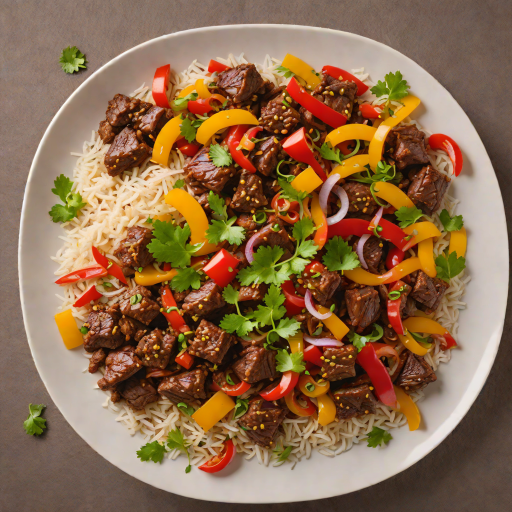 Spiced Ethiopian Awaze Beef Tibs with Peppers and Onions