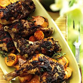 Spiced Honey-Glazed Chicken with Roasted Sweet Potatoes