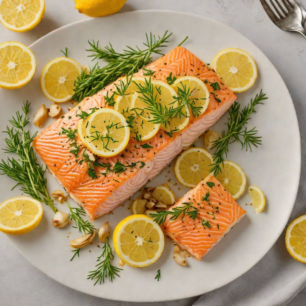 Oven-Baked Lemon-Herb Salmon with Garlic Butter