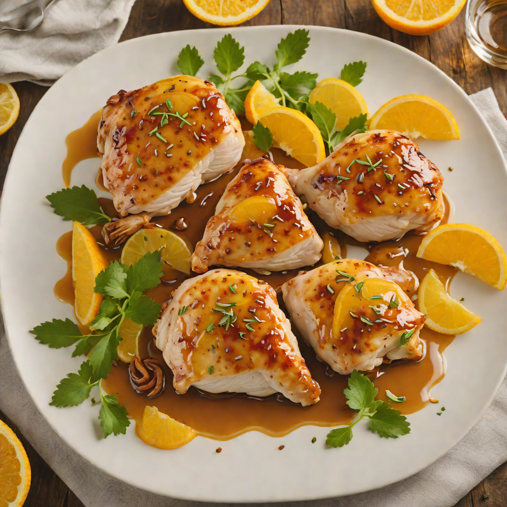 Pan-Seared Chicken with Orange and Honey Glaze