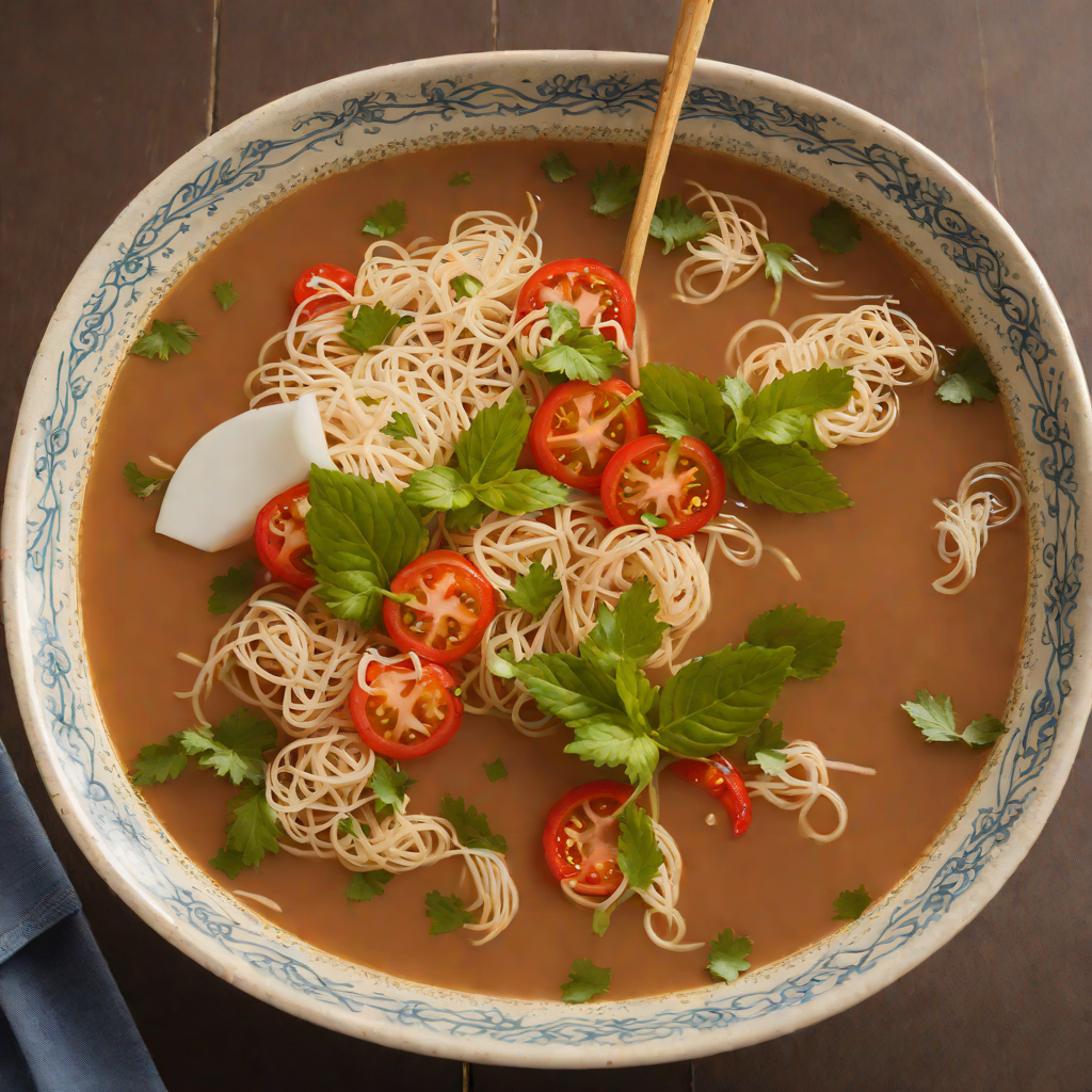 Half-Coconut, Half-Tomato Vietnamese Pho Broth