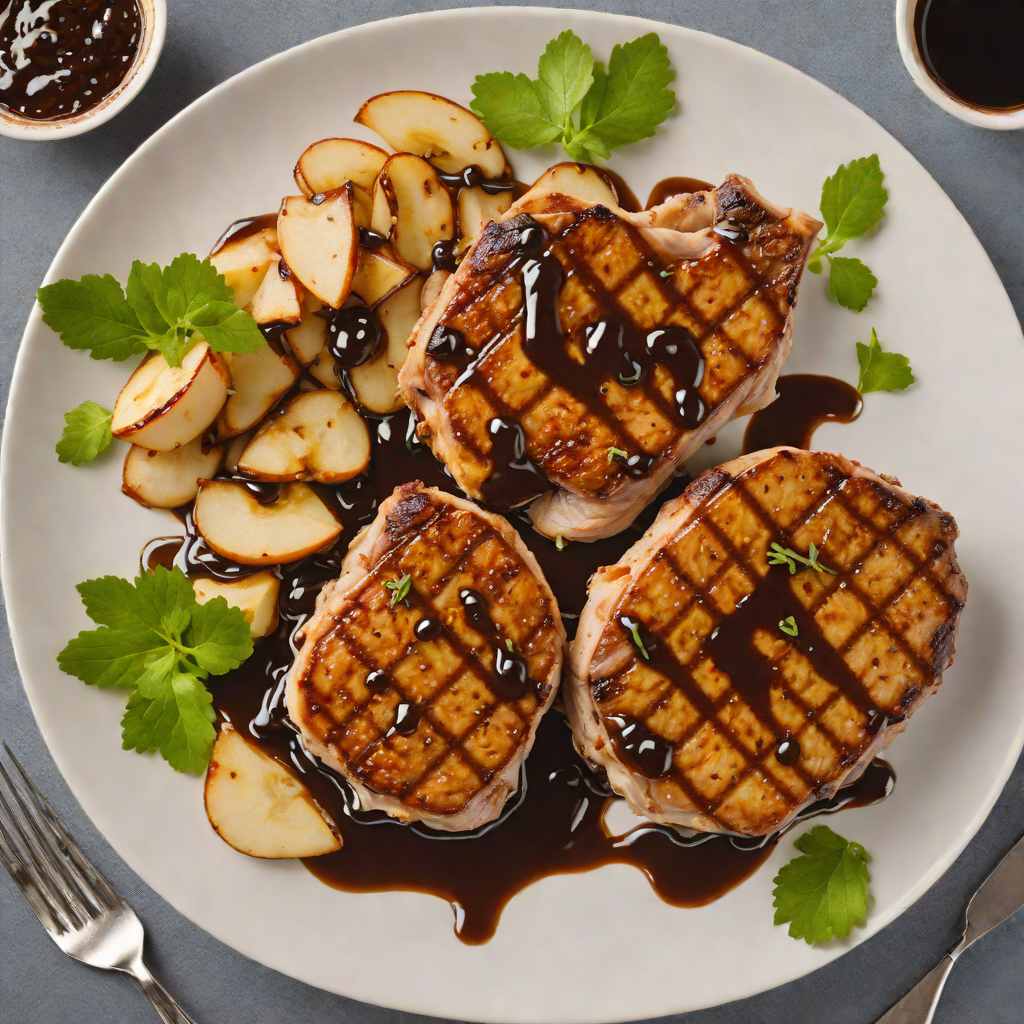 Pan-Seared Pork Chops with Apple-Balsamic Reduction
