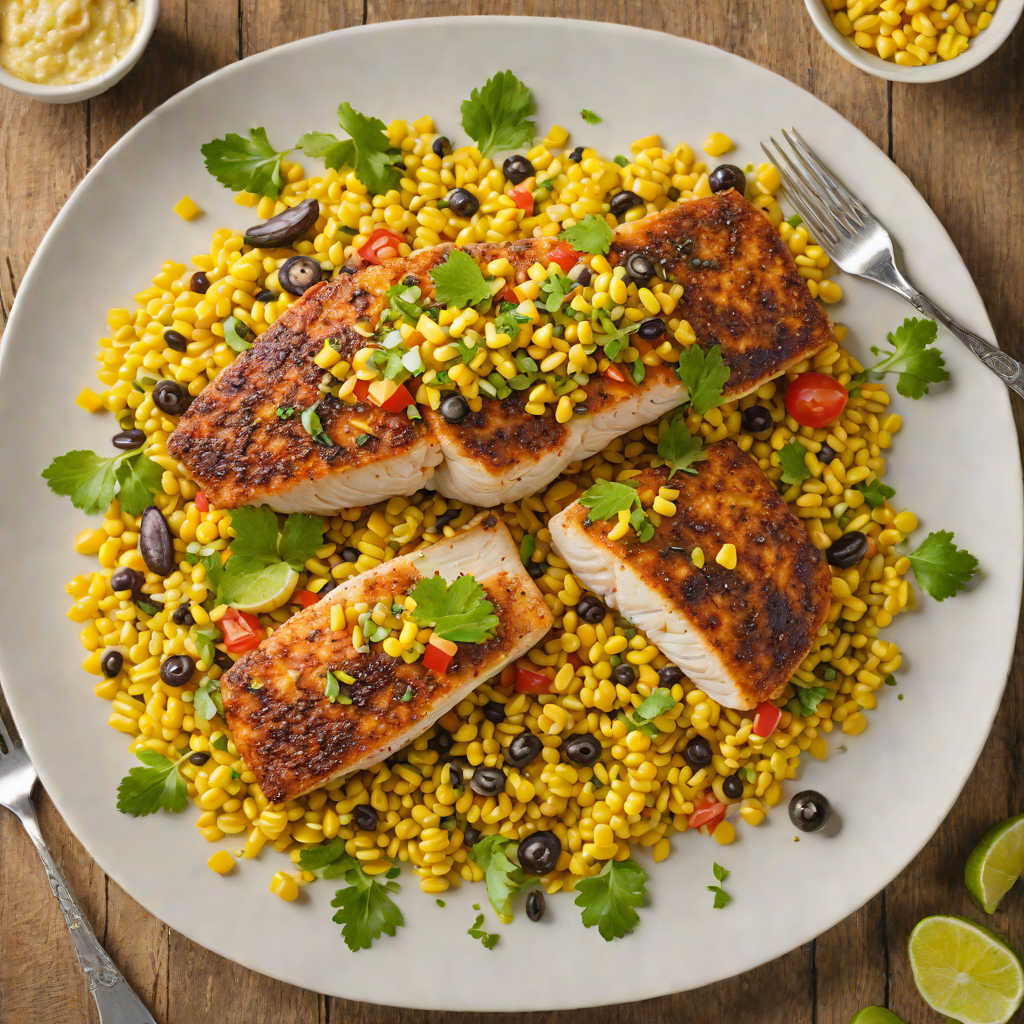 Pan-Seared Cajun Catfish with Southern Corn Maque Choux