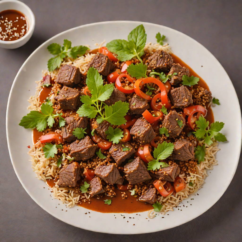 Sautéed Lamb Tibs with Berbere Spice and Injera