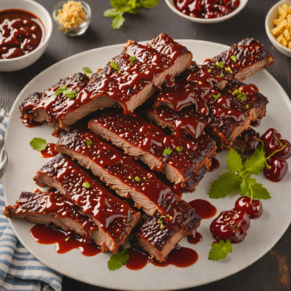 Slow-Smoked St. Louis-Style Ribs with Tangy Cherry BBQ Sauce