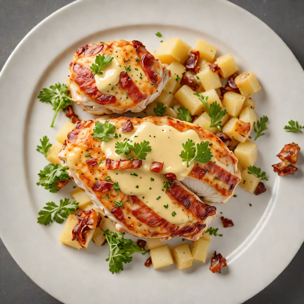 Cheesy Bacon-Stuffed Chicken Breast with Garlic Butter