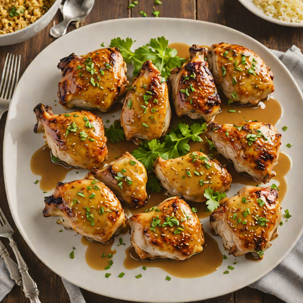 Baked Honey-Mustard Glazed Chicken Thighs