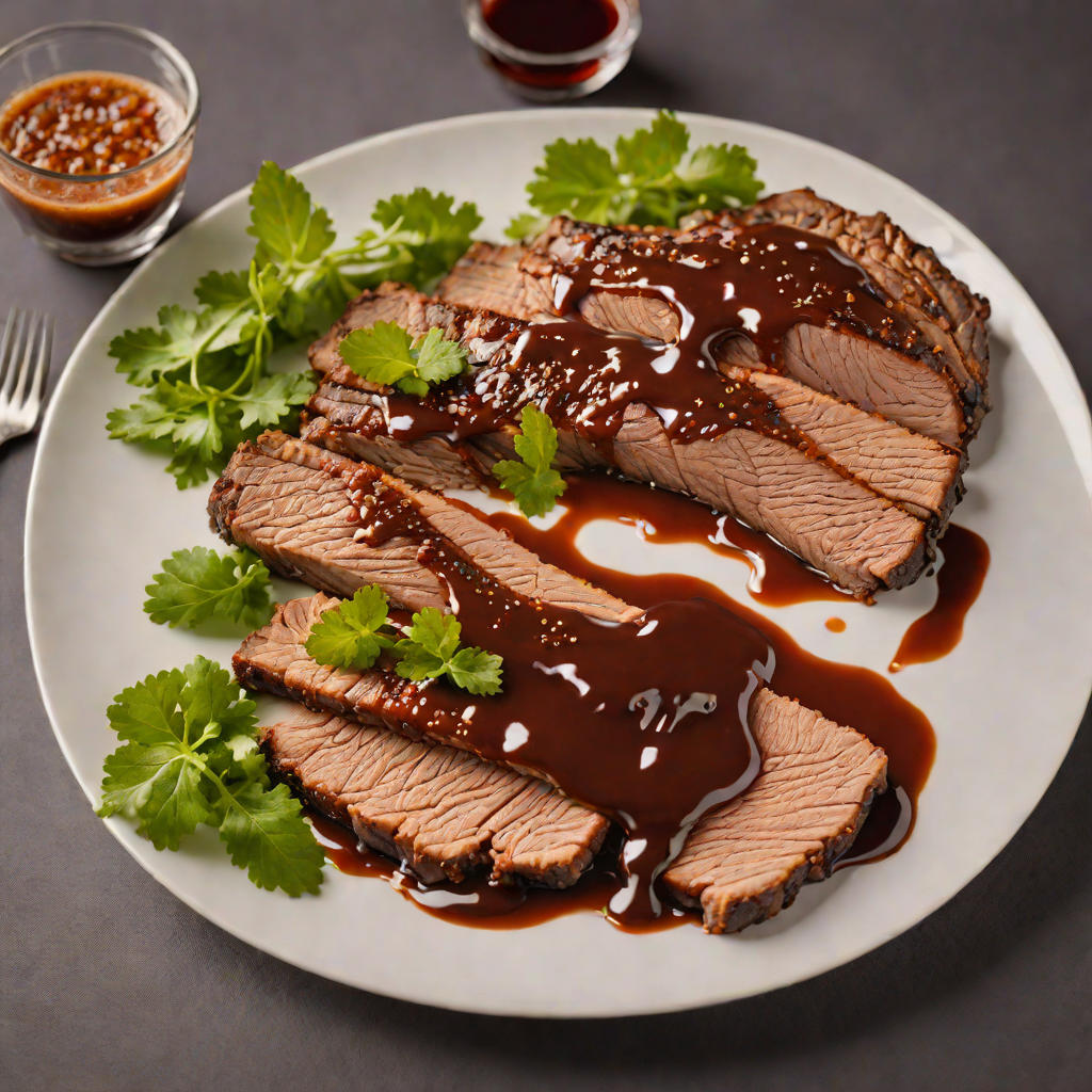 Slow-Smoked Beef Brisket with House-Made BBQ Sauce