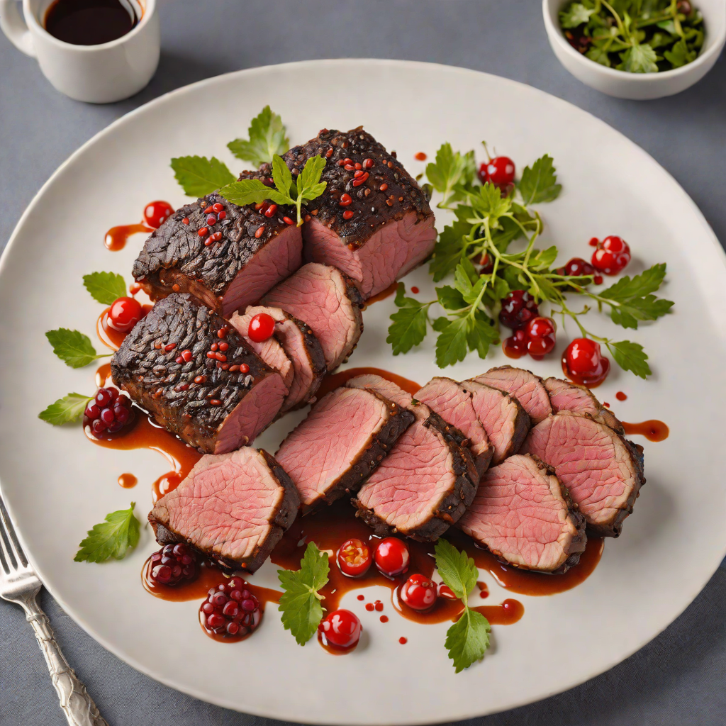 Slow-Roasted Kangaroo Rump with Pepperberry Rub