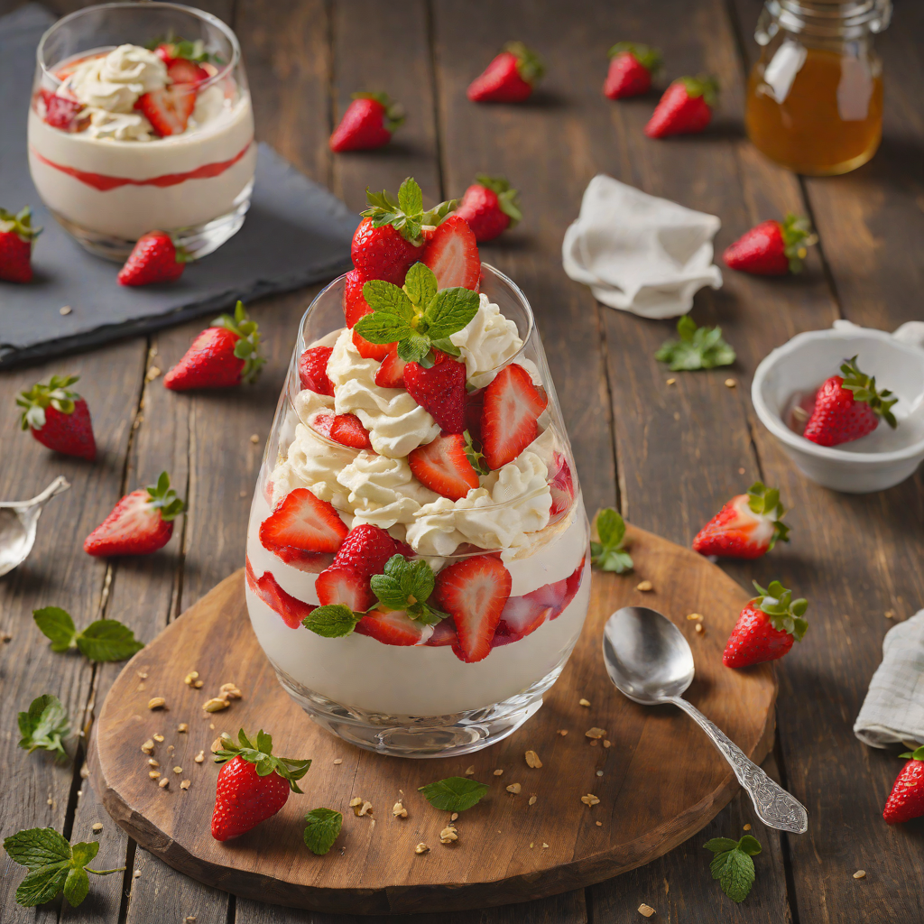 Simple Strawberry Mascarpone Parfait with Honey