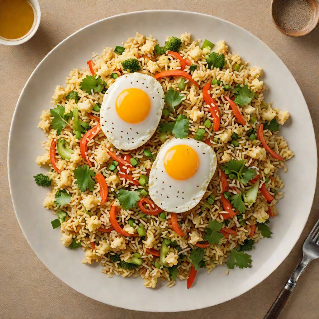 Cauliflower Rice Stir-Fry with Sesame and Egg