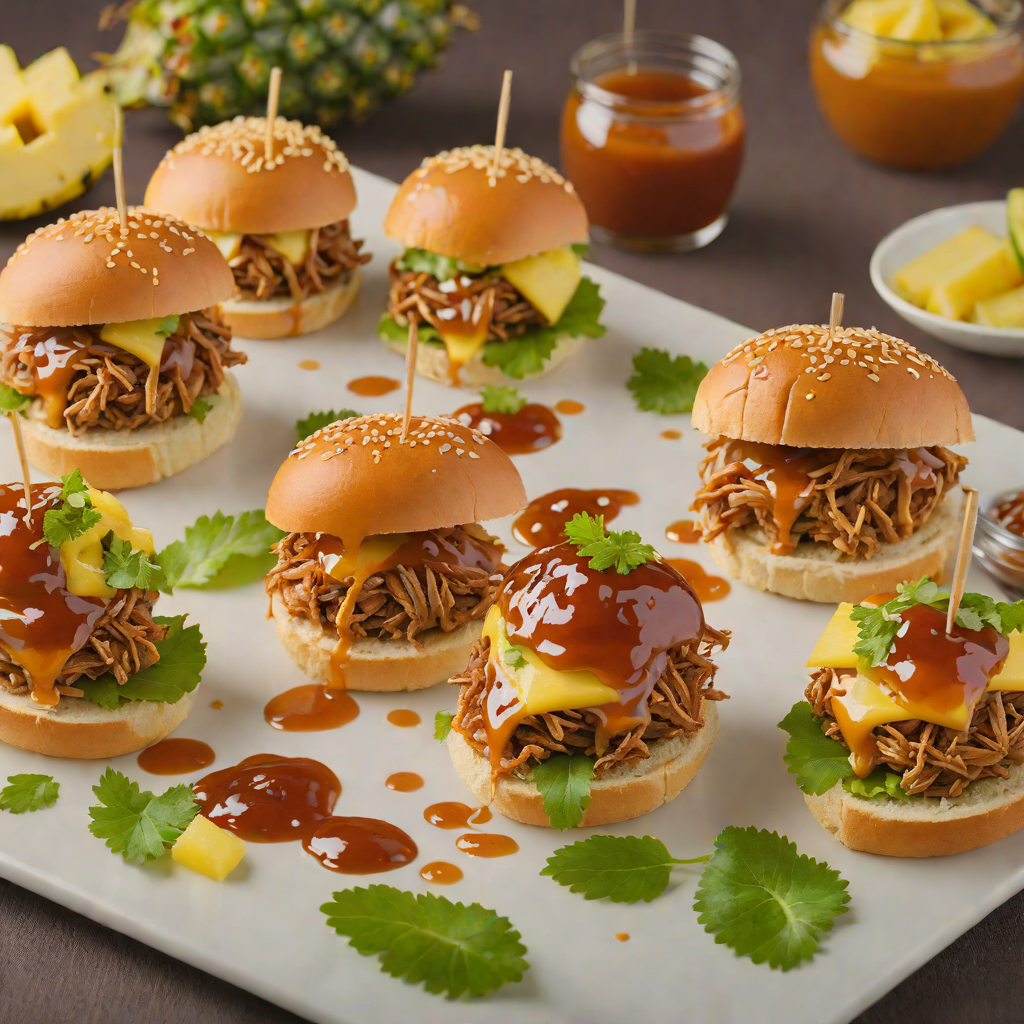 Tiki-Inspired Pulled Pork Sliders with Pineapple BBQ Sauce