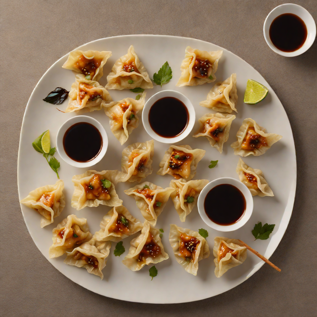 Pan-Fried Shanghainese Pork Dumplings with Soy-Vinegar Dipping Sauce