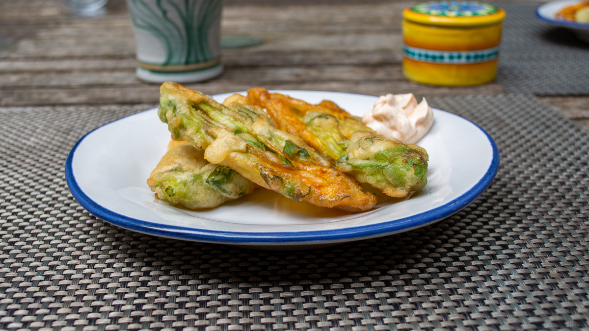 Edible Flower & Zucchini Blossom Fritters