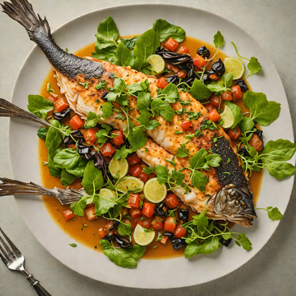 Smoky Roasted Catfish with Njama Njama Greens