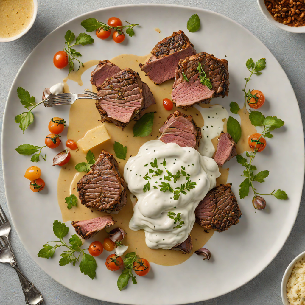 Slow-Roasted Mediterranean Lamb with Herb-Infused Yogurt Sauce