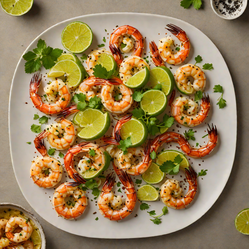 Grilled Mezcal-Marinated Shrimp with Lime and Chile
