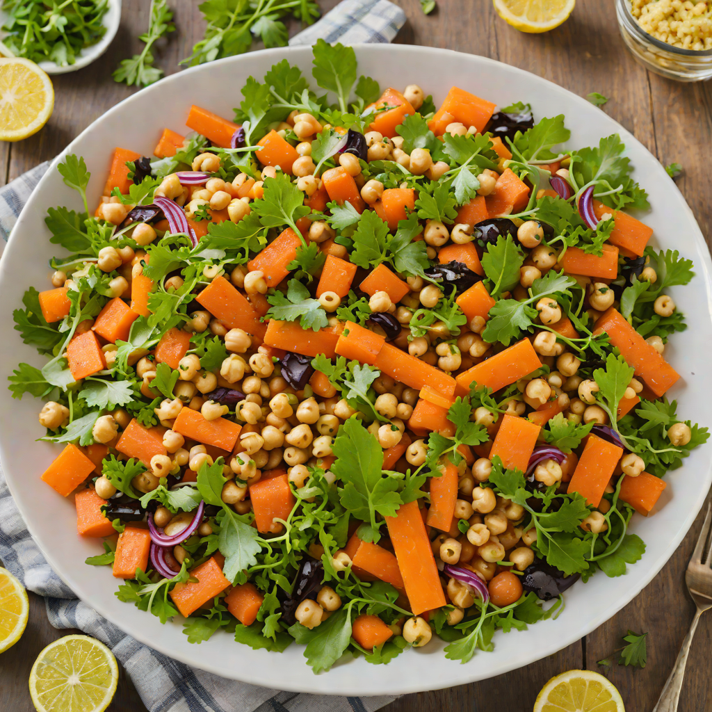Honey-Glazed Carrot and Chickpea Salad with Lemon Dressing