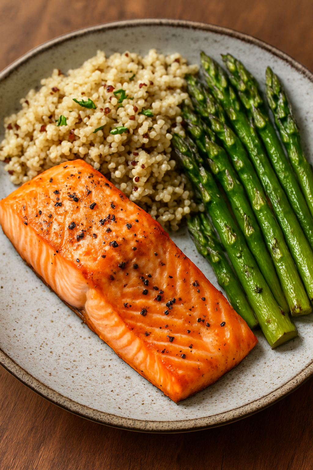 Pan-Seared Salmon with Citrus-Glazed Quinoa