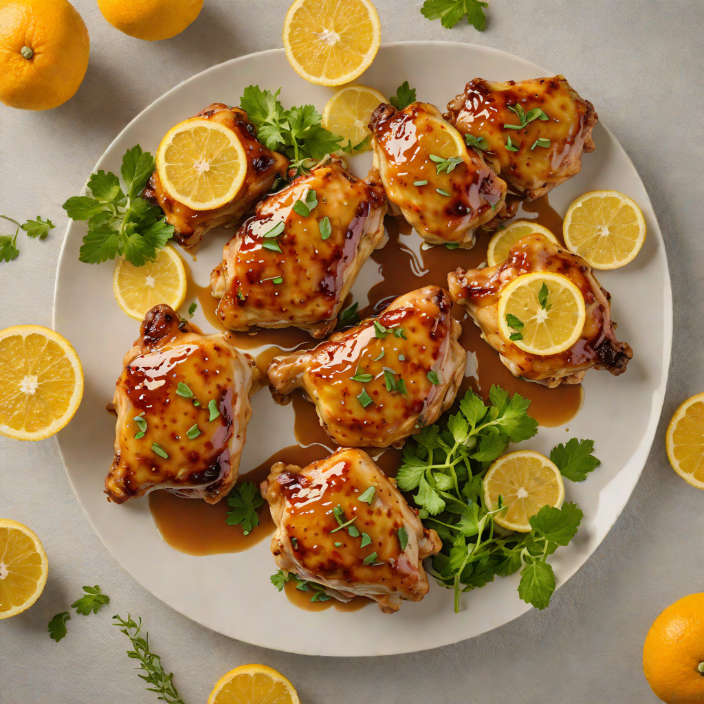 Baked Citrus-Honey Glazed Chicken Thighs