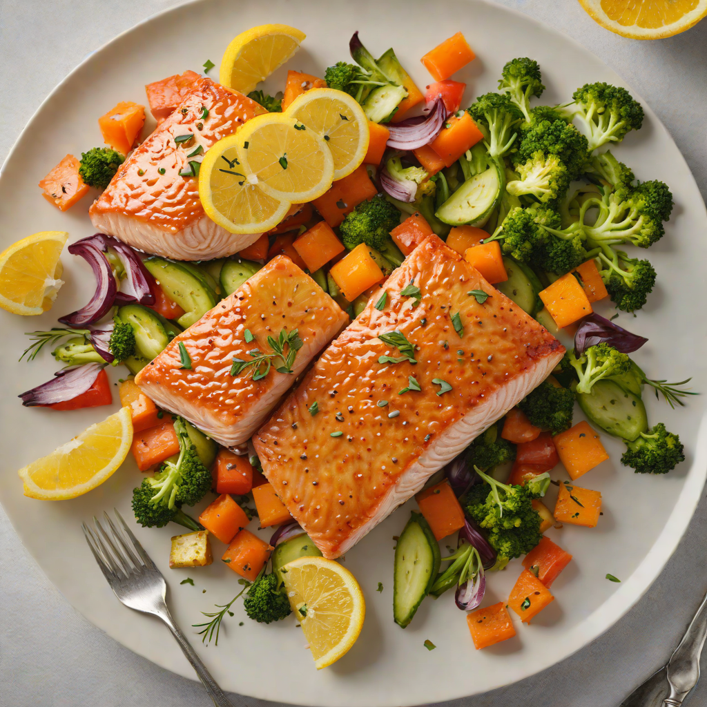 Sheet Pan Citrus-Glazed Salmon with Northwoods Vegetables