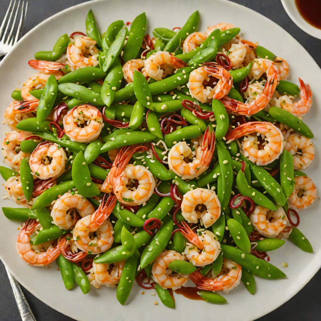 Shrimp Stir-Fry with Ginger Soy Glaze and Snow Peas