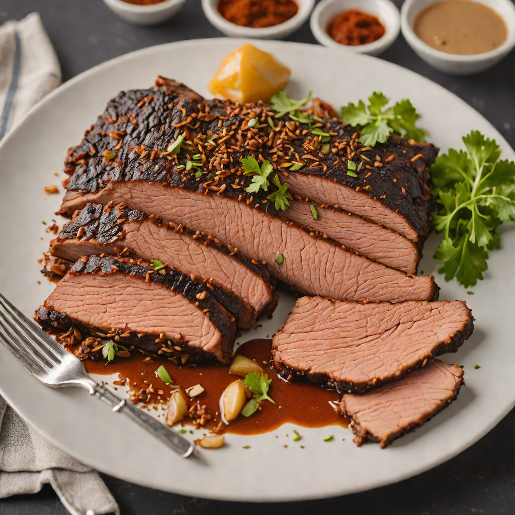 Slow-Smoked Texas Brisket with Spiced Dry Rub