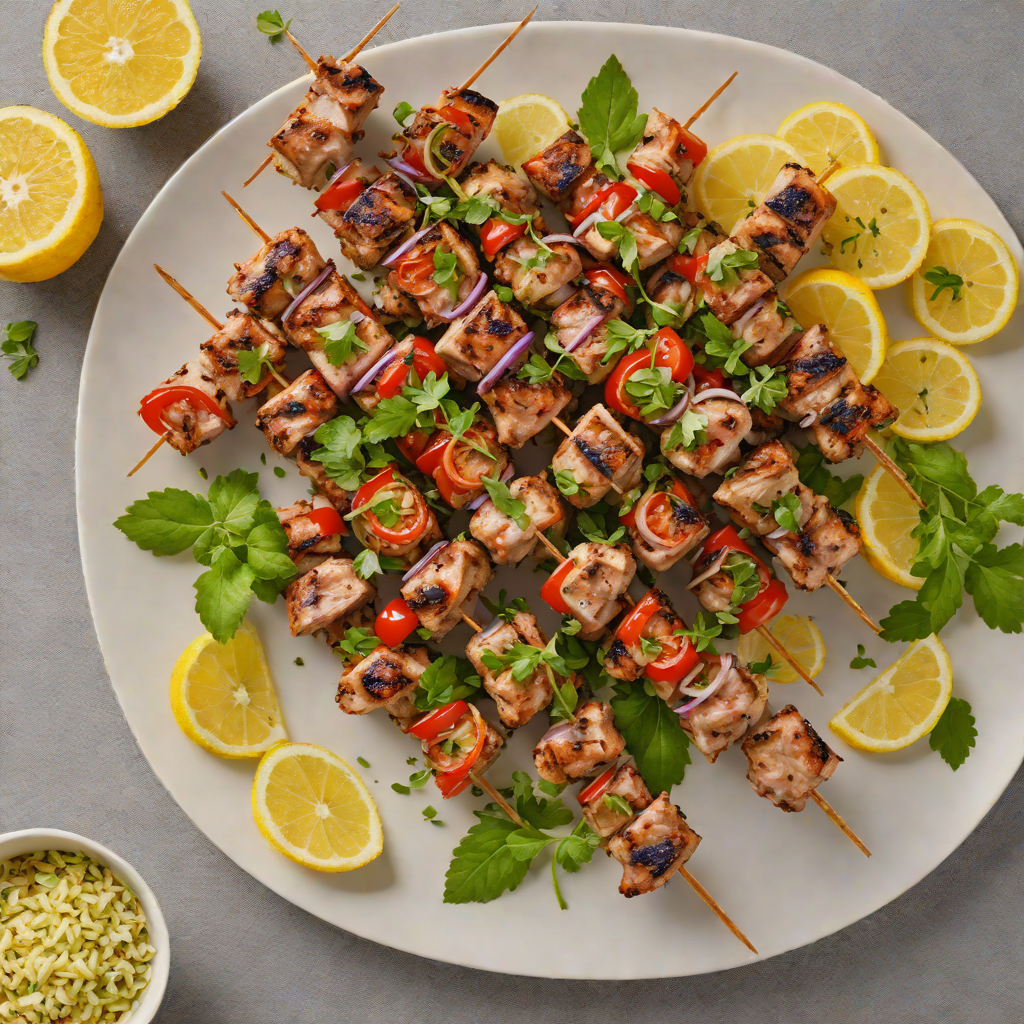 Chargrilled Pork Souvlaki with Lemon-Oregano Marinade