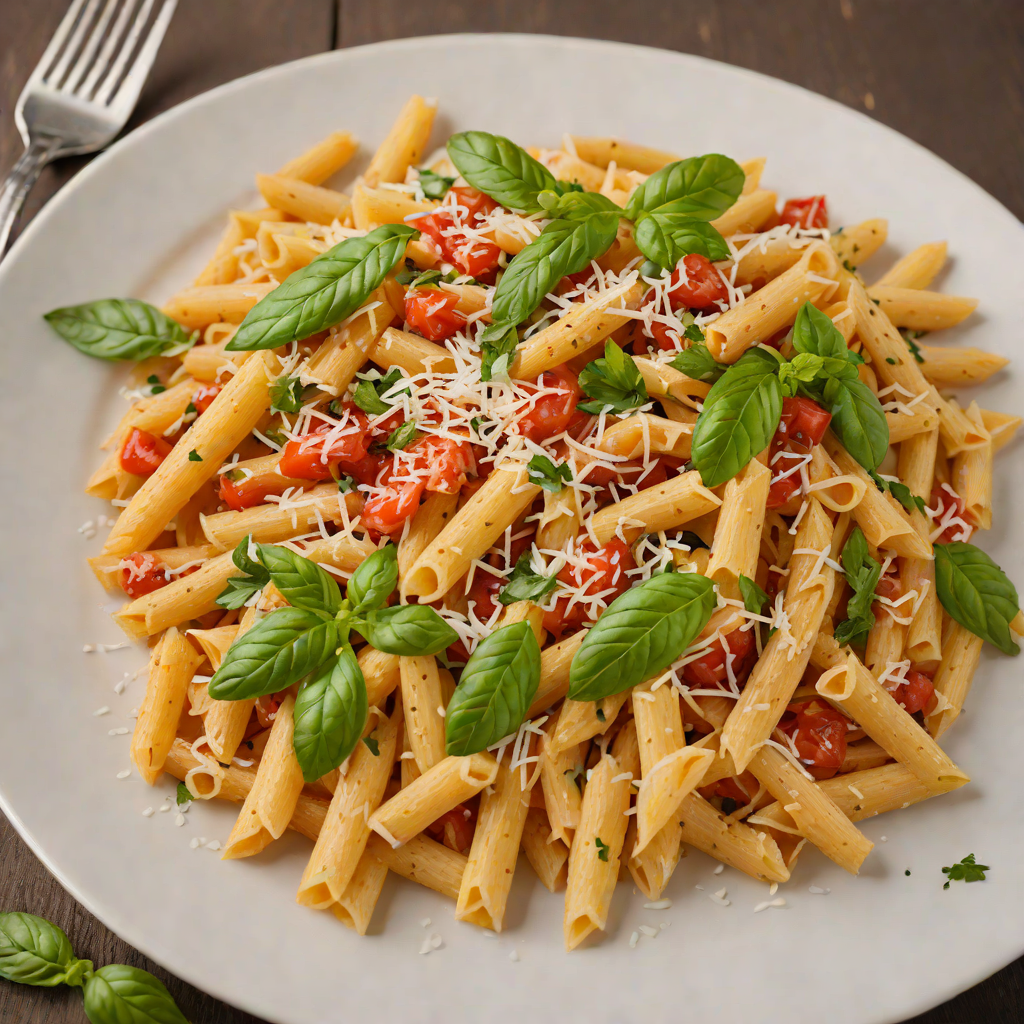 Vodka-Soaked Tomato Penne with Basil and Parmesan