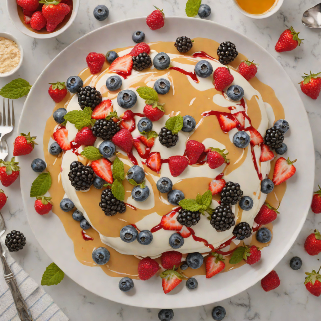 No-Bake Yogurt Parfait with Fresh Berries and Honey Drizzle