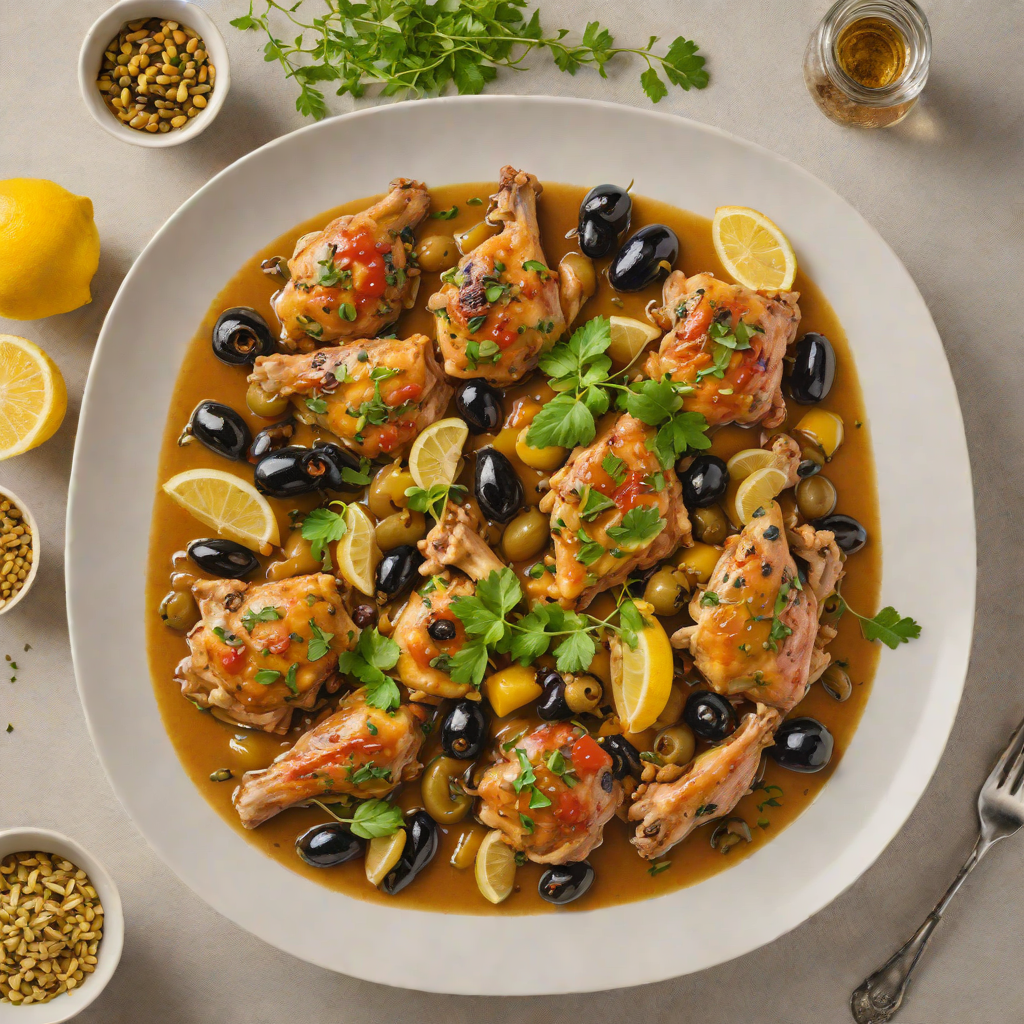 Herbed Chicken Tagine with Preserved Lemon and Olives
