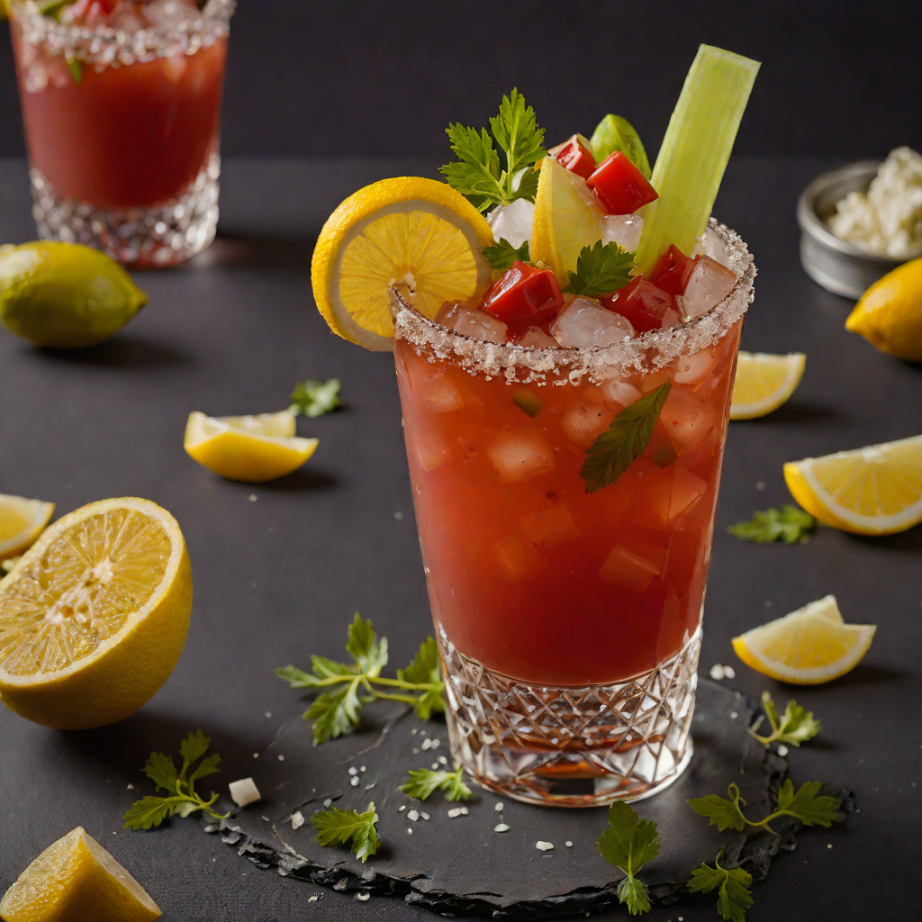 Gin-Based Red Snapper Bloody Mary with Fresh Lemon and Horseradish