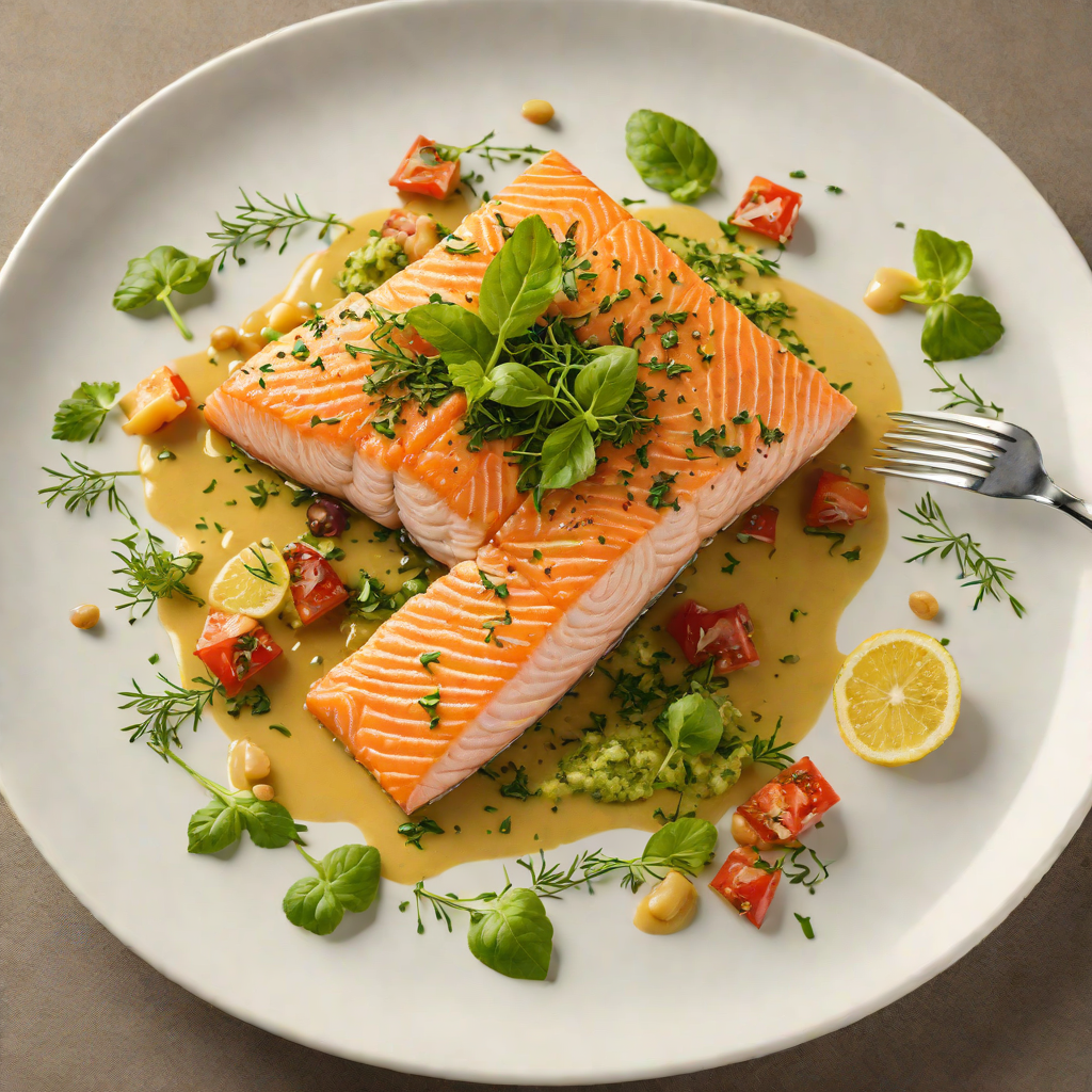 Pan-Seared Salmon with Hidden Herb Pesto