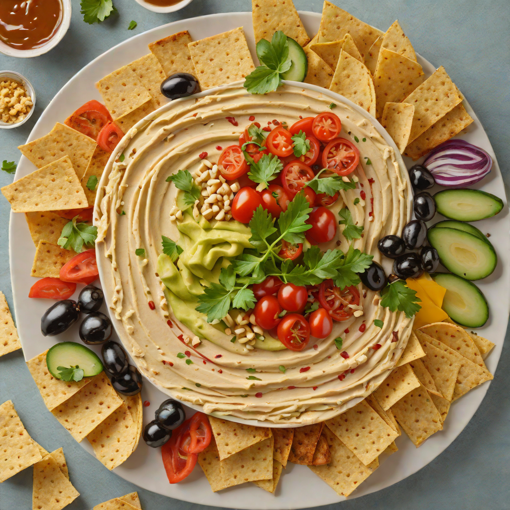 Layered Mediterranean Game Day Hummus Platter