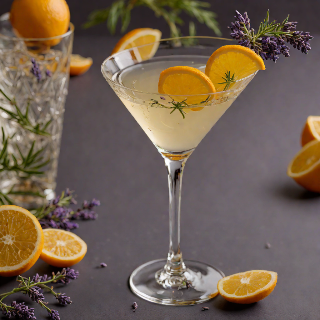 Citrus-Infused Gin Martini with Lavender
