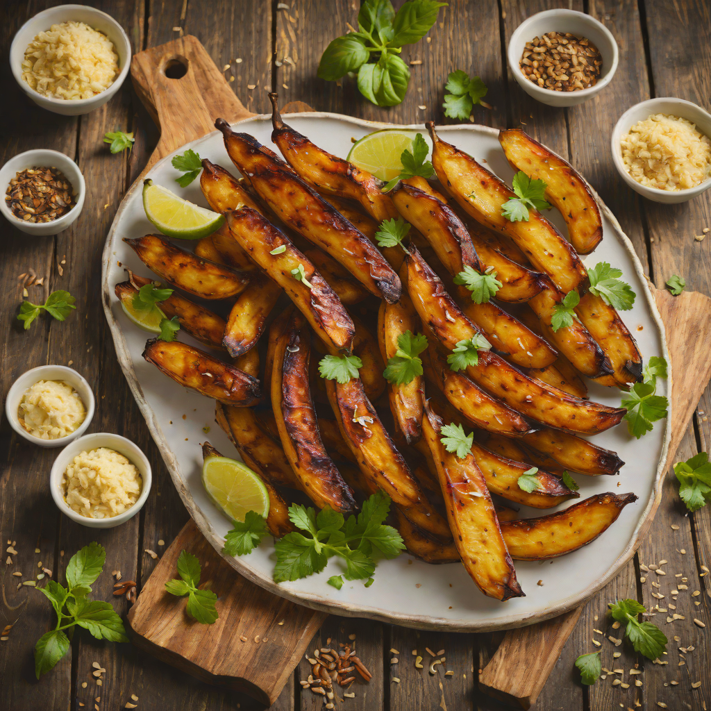 Spiced Gold Rum Glazed Plantains